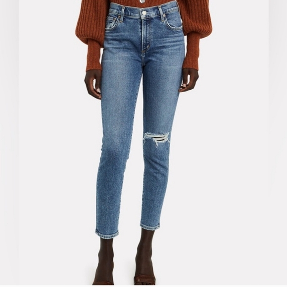 Agolde high rise distressed Nico skinny jeans - Picture 2 of 16